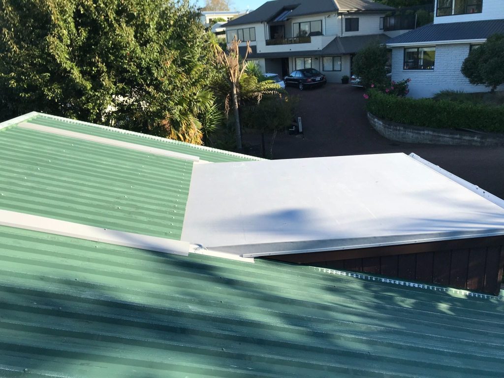 The roof of the house