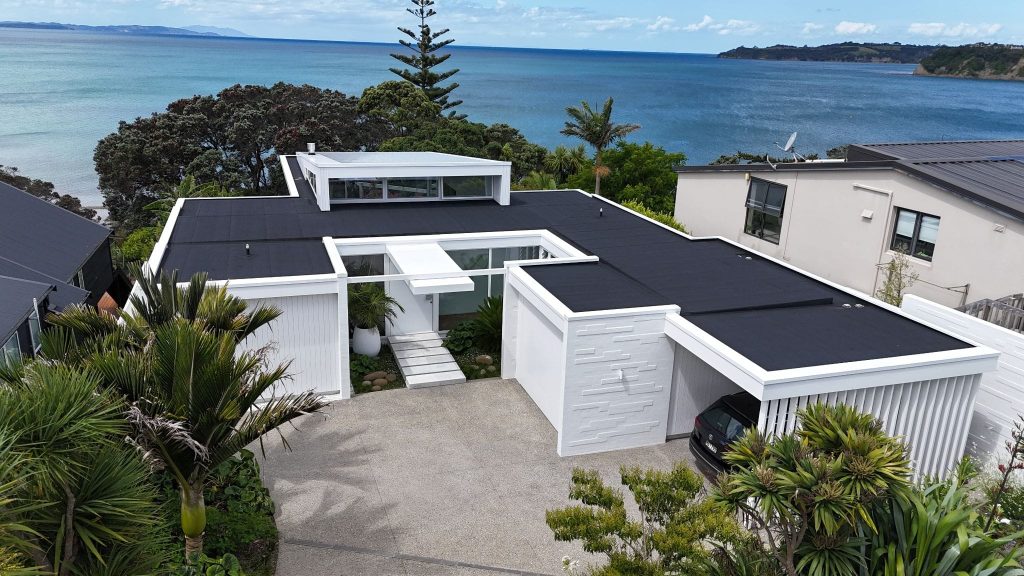 The roof of the house