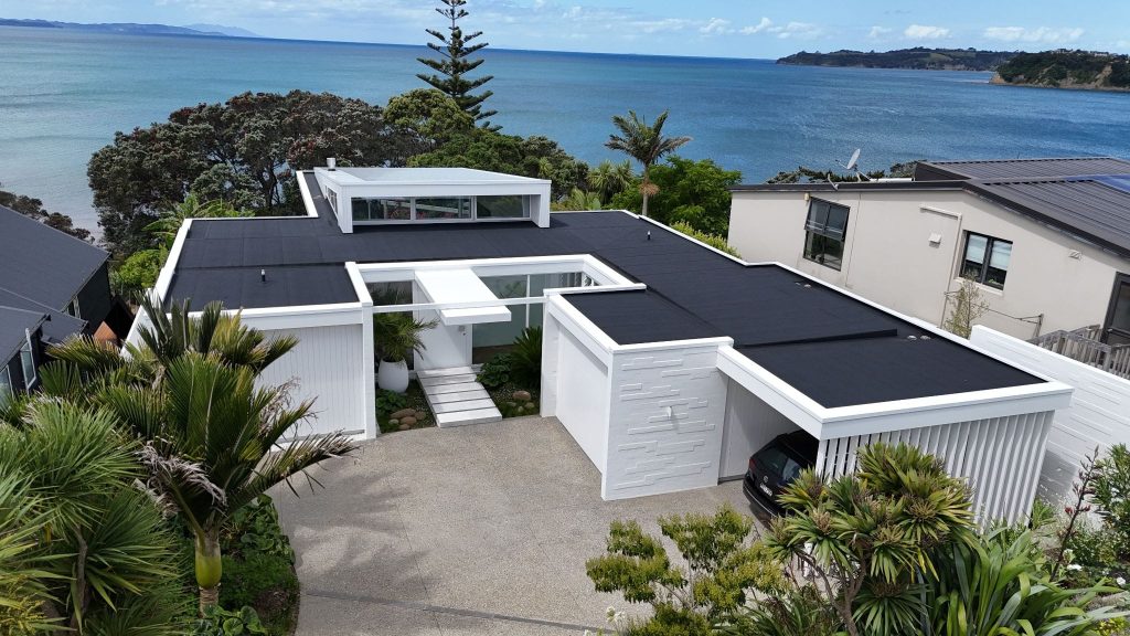 The roof of the house