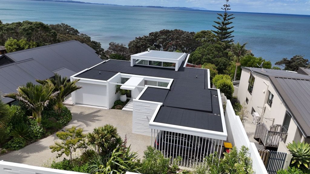 The roof of the house